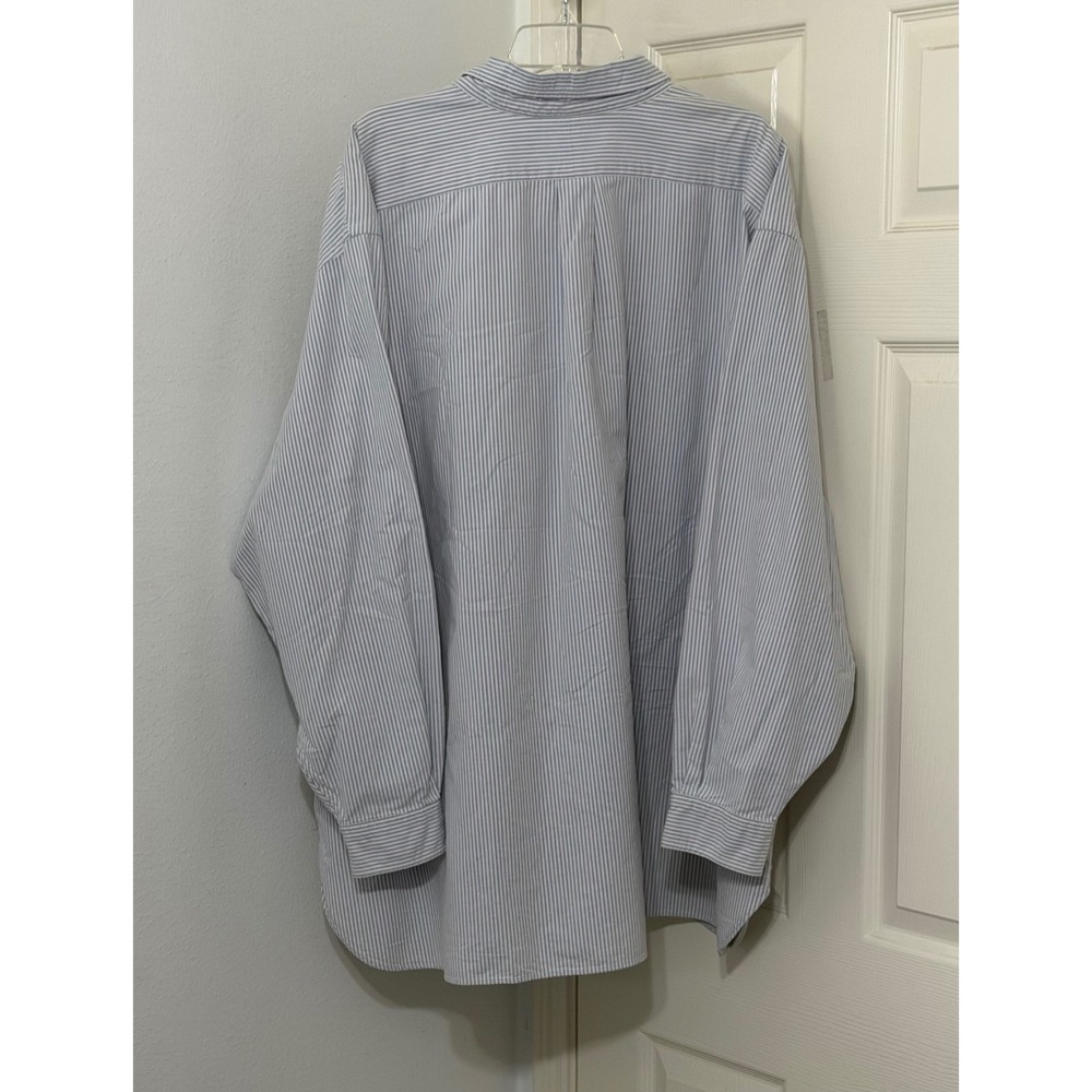 Ralph Lauren Mens 5XB Big Classic Fit Striped Button Down Shirt Blue White - Picture 2 of 3